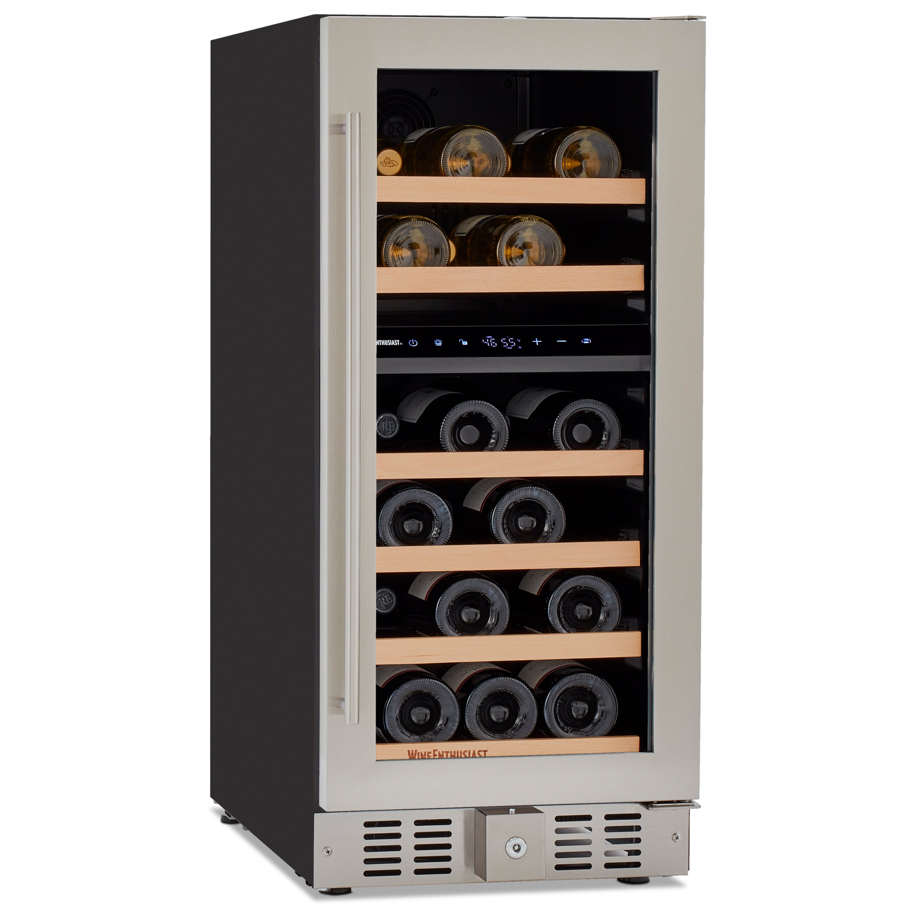 Wine Enthusiast S 15” Undercounter Dual Zone Wine Cellar, SS RH