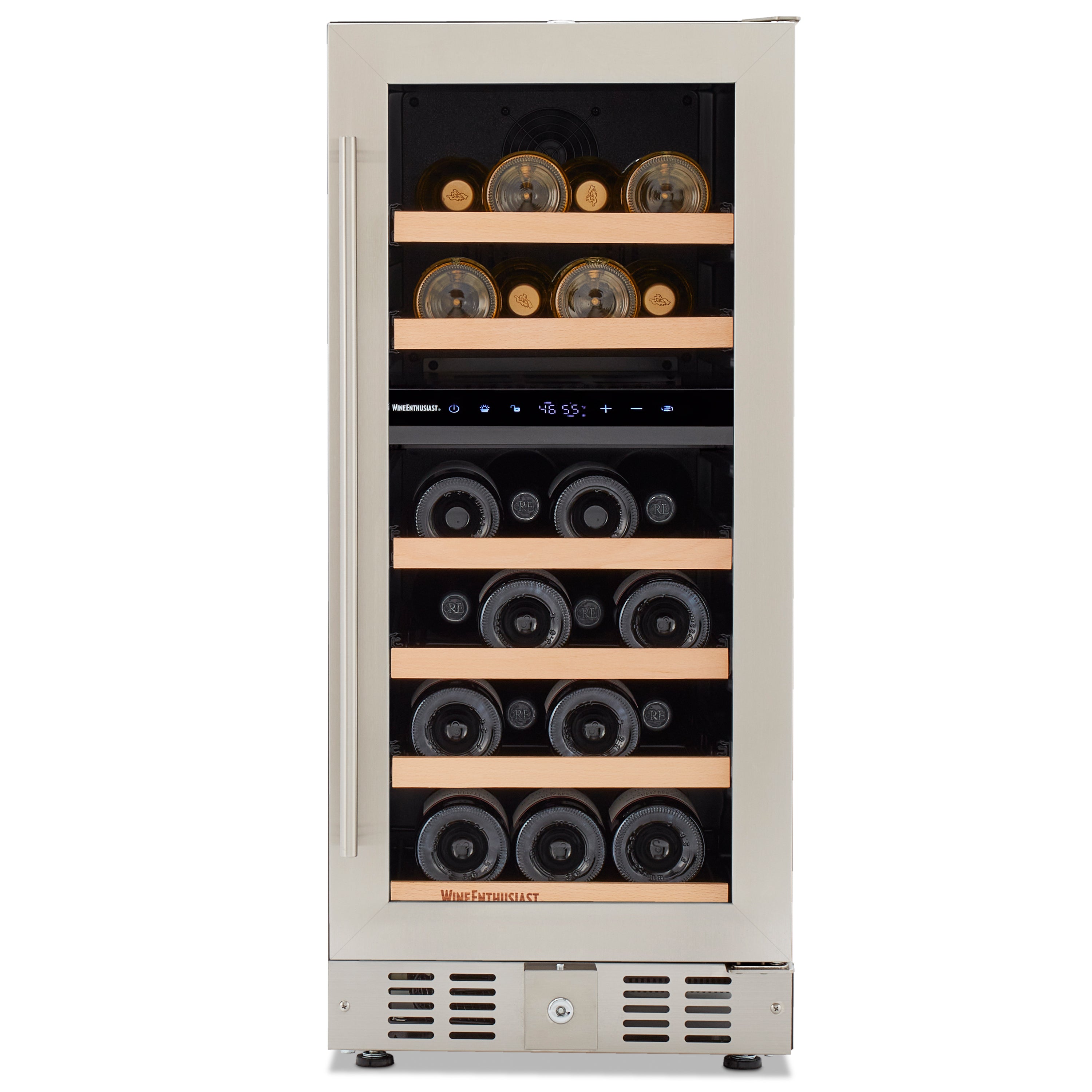 Wine Enthusiast S 15” Undercounter Dual Zone Wine Cellar, SS RH