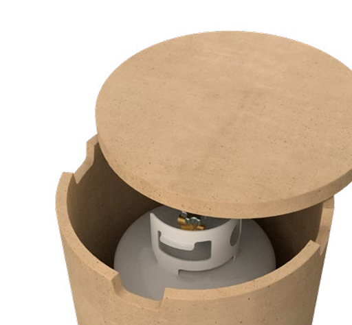 American Fyre Designs - Contempo Tank/End Table for No Storage Propane Models