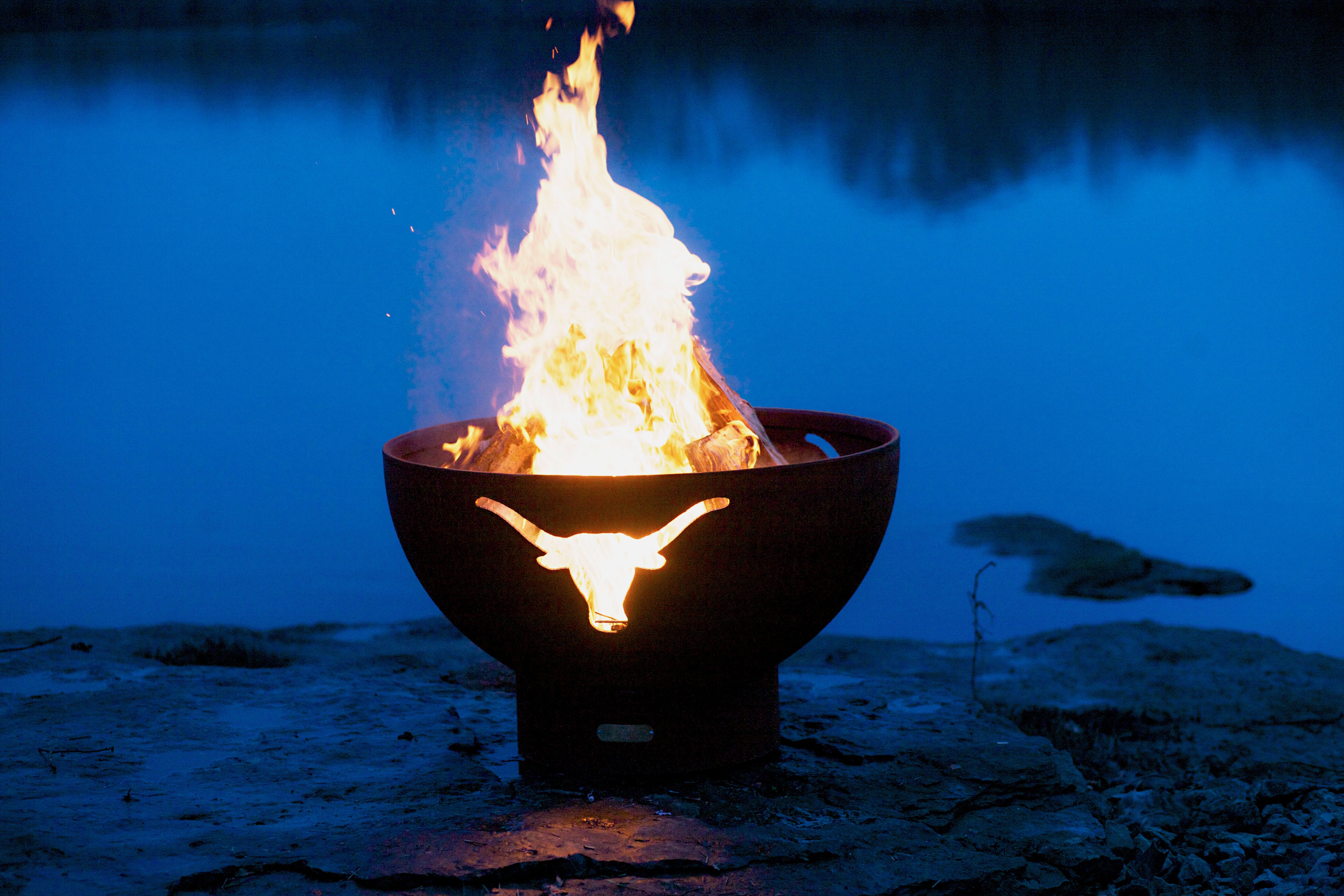 Fire Pit Art Long Horn