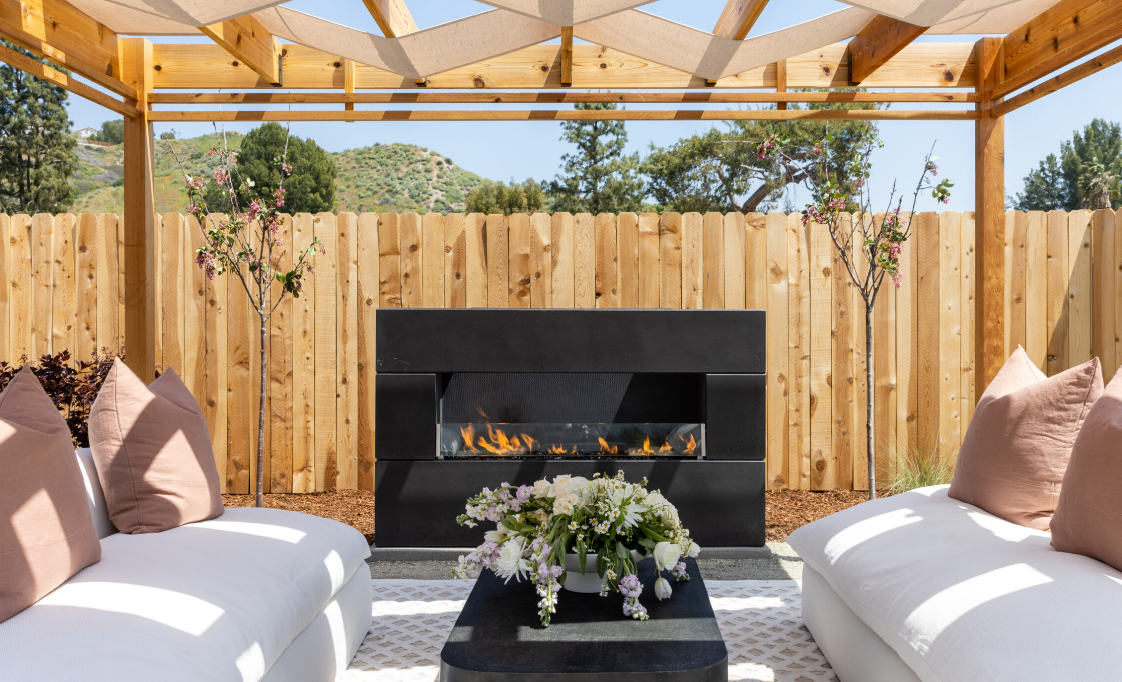 American Fyre designs - Milan Low Outdoor Fireplace